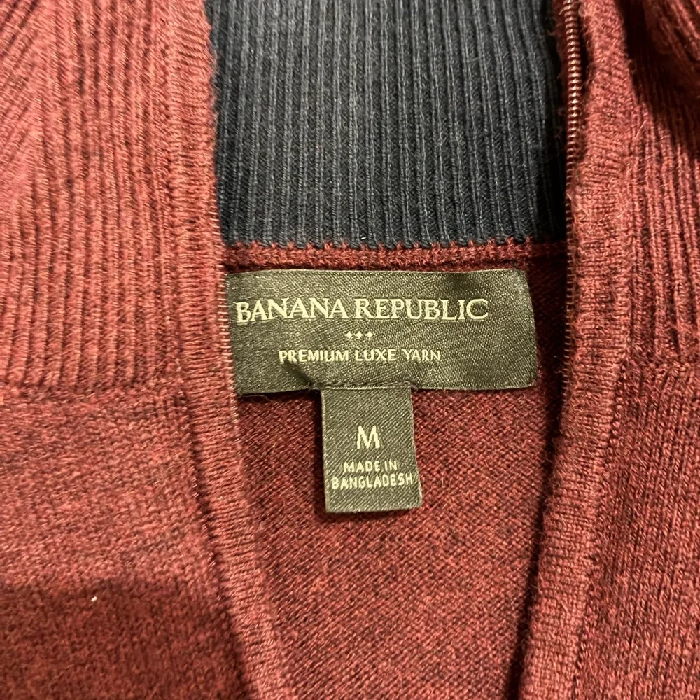 Banana Republic Burgundy Sweater Silk Blend Cashmere Blend Men’s Medium